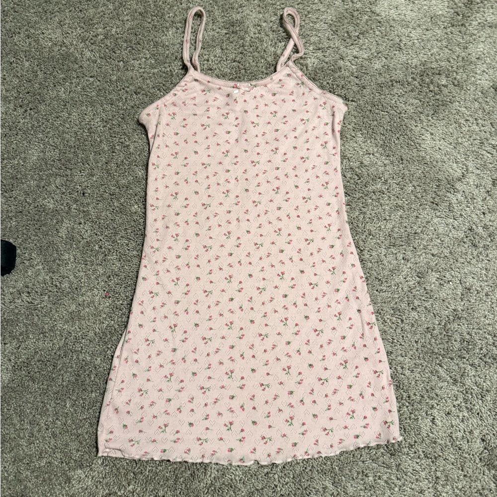 Floral Pink Slip Dress